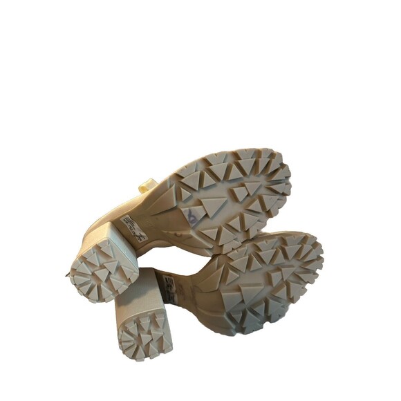 New! Schutz Zhara Winter Leather Bootie Beige Leather Faux Fur Lining SZ 10.5B - Picture 6 of 7